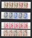 !!! MADAGASCAR, SERIE N°327/330 BANDES DE 5 ESSAIS DE COULEUR NEUVES ** - Unused Stamps