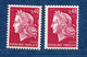 ⭐ France - Variété - YT N° 1536 B C - Numéro Rouge - Couleurs - Pétouilles - Neuf Sans Charnière - 1967 ⭐ - Nuevos