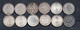 Allemagne - Empire - Lot De 12 Monnaies - 1/2 Mark Argent - Années Différentes - SUPERBE - Belle Cote - 1/2 Mark