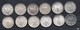 Allemagne - Empire - Lot De 12 Monnaies - 1/2 Mark Argent - Années Différentes - SUPERBE - Belle Cote - 1/2 Mark