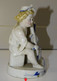 Delcampe - ANCIEN SUJET PORCELAINE PYROGENE PORTE ALLUMETTES Musicien Violoncelle Vitrine Collection Déco - Luciferhouders