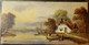 Paysage Avec Maison Au Bord De La Rivière Et Deux Bateaux, NDF/ Landscape With House By The River And Two Boats, NDF - Huiles