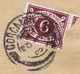 Ireland 1965 Front Of Large Envelope Posted Unpaid To UCC With 6d Purple Tied CORCAIGH Cds - Postage Due