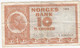 Norway. 10. 10 Kroner. 1966, Used - Norwegen