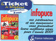 Carte Prépayée France Telecom Ticket De Téléphone Infopuce échantillon Carte Téléphonique 31/03/2001 - Tickets FT