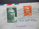 Frankreich 1946 Marianne Großformat Nr.703 MiF Via Air Mail Luftpost Brief In Die USA Nach New York - Cartas & Documentos