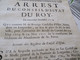 Arrest Conseil D'état Du Roi 09/12/1719 Cotisation Des Habitants De Saint Privat Ardèche - Wetten & Decreten