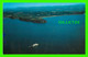 BURLINGTON, VT - AERIAL VIEW OF FERRYBOAT ON LAKE CHAMPLAIN - TRAVEL IN 1958 - - Burlington