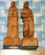 2 Sculptures Sur Bois -St-Jean Port-Joli P.Quebec, Artisanat Blanchet, Et Signature De L'artiste Migil - Wood