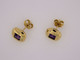 Delcampe - 18k Geel Goud En Amethist Oorbellen - Boucles D'oreilles