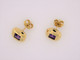 Delcampe - 18k Geel Goud En Amethist Oorbellen - Earrings