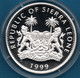 SIERRA LEONE 10 DOLLARS 1999  	KM# 116  Argent 925‰ Silver  PROOF Charles Darwin GALAPAGOS ISLANDS - Sierra Leone