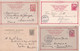 GRECE - 1903/1909 - TYPE HERMES - 4 CP ENTIERS => FRANCE Et ALLEMAGNE ! - Entiers Postaux