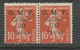 CILICIE N° 91 Chiffre 2 Maigre  Tenant à Normal NEUF**  SANS CHARNIERE / MNH - Unused Stamps