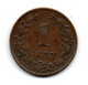 Pays-Bas - 1 Cents 1878 -   TTB - 1849-1890 : Willem III