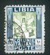 LIBIA 1921 PITTORICA 10 LIRE SASSONE N. 32 USATO F.TO DIENA - Libye