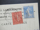 Frankreich 1930 Säerin MiF Firmen PK J. Labourdette Transports International Versand Nach Spanien / Appareil Dublicateur - Cartas & Documentos