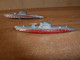 Delcampe - TOOTSIE TOYS - BOITE + SUBMARINE (2) DESTROYER (1) TROOP TRANSPORTER (1) (MADE IN UNITED STATES) - Bateaux