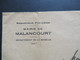 Frankreich 12.4.1945 Kurz Vor Ende Des 2.WK Umschlag Mairie De Malancourt Montagne Moselle Nach Metz (Elsass) - Cartas & Documentos