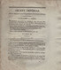 Decret Imperial - Organisation De La Garde Nationale - 5 Avril 1813 - 13 Pages - Documentos Históricos