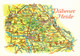DDR AK Landkarte, Dübener Heide, Zeichnung - Bad Düben