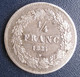 Belgique. 1/4 Franc 1834. Leopold Premier. En Argent - 1/4 Frank