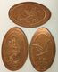 02 CENTER  PARCS ORRY 3 PIÈCES ÉCRASÉES ELONGATED COINS MEDAILLE TOURISTIQUE MEDALS TOKENS PIÈCE MONNAIE - Elongated Coins