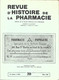 REVUE D'HISTOIRE De La PHARMACIE - N° 260, T XXXI, 1984 = Henri MOISSAN + ALCHIMIE + CARICATURES POLITIQUES ITALIENNES - Medicina & Salud