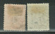 Antigua 1884 ☀ One & Two Penny - Victoria Set CV 205 Eur ☀ Used - 1960-1981 Interne Autonomie