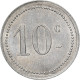 Monnaie, Algeria, Chambre De Commerce, Bône, 10 Centimes, SUP+, Aluminium - Monétaires / De Nécessité