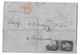 LETTRE  POUR BORDEAUX.  1856   .N°13..DENTELE  16... PAIRE UN TIMBRE DECHIRE...TBE SCAN - Cartas & Documentos