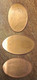 52 COLOMBEY LES DEUX ÉGLISES CHARLES DE GAULLE 3 PIÈCES ÉCRASÉES ELONGATED COINS TOURISTIQUE MEDALS TOKENS PIÈCE MONNAIE - Souvenir-Medaille (elongated Coins)