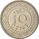 Monnaie, Surinam, 10 Cents, 1987, SUP, Nickel Plated Steel, KM:13a - Surinam 1975 - ...