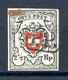 Switzerland, 1850, 2,5 Rp. Heraldry, Schweizer Wappen Mit Posthorn, Ortspost, Wide Margins, Used, Michel 5 Type II - 1843-1852 Federale & Kantonnale Postzegels