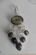 Neuf - Pendentif En Argent 925 Style Art Nouveau Serti De Labradorites En Cabochon - Pendentifs