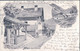 Miex Sur Vouvry VS, Fontaine Couverte Et Café, Pas De Vernaz (1.8.1899) - Vouvry