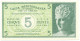 5 DRACME CASSA MEDITERRANEA DI CREDITO PER LA GRECIA 1941 QFDS - Other & Unclassified