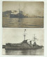 DUE NAVI - S.M. PANZER- KREUZER BLUCHER - UNA NON IDENTIFICATA - FOTOGRAFICHE FP - Warships