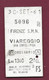 081021 - TICKET TRANSPORT METRO CHEMIN DE FER TRAMWAY - ITALIE 1961 5096 FIRENZE SMN Viareggio Via Empoli Pisa - Europe