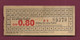 081021 - TICKET TRANSPORT METRO CHEMIN DE FER TRAMWAY - ALLEMAGNE KRAFTVERKEHR 85379 R5  DM 0.80  MAGDEBURG A5608 - Europe