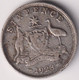 AUSTRALIA , SIXEPENCE 1923 , UNCLEANED SILVER COIN - Sixpence