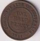 AUSTRALIA ,1/2 PENNY 1911 , UNCLEANED BRONZE COIN - ½ Penny