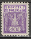 POLEN POLOGNE POLAND 1919 Mi 107 (*) - Ungebraucht