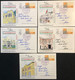 MACAU 1994 SECURITY FORCES DAY COMMEMORATIVE POSTAL STATIONERY CARDS SET OF USED W-1ST DAY CANCEL, RARE - Enteros Postales