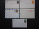 A GROUP OF FIVE 1970's UNITED NATIONS UNUSED POSTAL CARDS. ( 02229 ) - Lettres & Documents