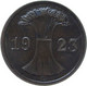 LaZooRo: Germany 2 Pfennig 1923 G XF Error Doubling Die Break - 2 Rentenpfennig & 2 Reichspfennig