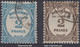 FRANCE : TAXE A PERCEVOIR N° 61/62 OBLITERATIONS CHOISIES - 1859-1959 Gebraucht