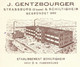 67 - SCHILTIGHEIM - STRASBOURG - Etablissement J. GENTZBOURGER - Dessin - Carte Publicitaire - Judaica - 3 Scans - Schiltigheim