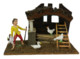 95575 Pastorello Presepe - Diorama - Ragazzo Con Galline Nel Pollaio - Nacimientos - Pesebres