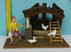 95575 Pastorello Presepe - Diorama - Ragazzo Con Galline Nel Pollaio - Nacimientos - Pesebres